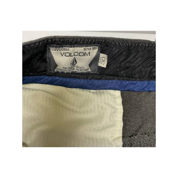 Volcom Mens Shorts‎ Size 30 VMonty Charcoal Heather Gray Cotton Blend - Picture 9 of 9